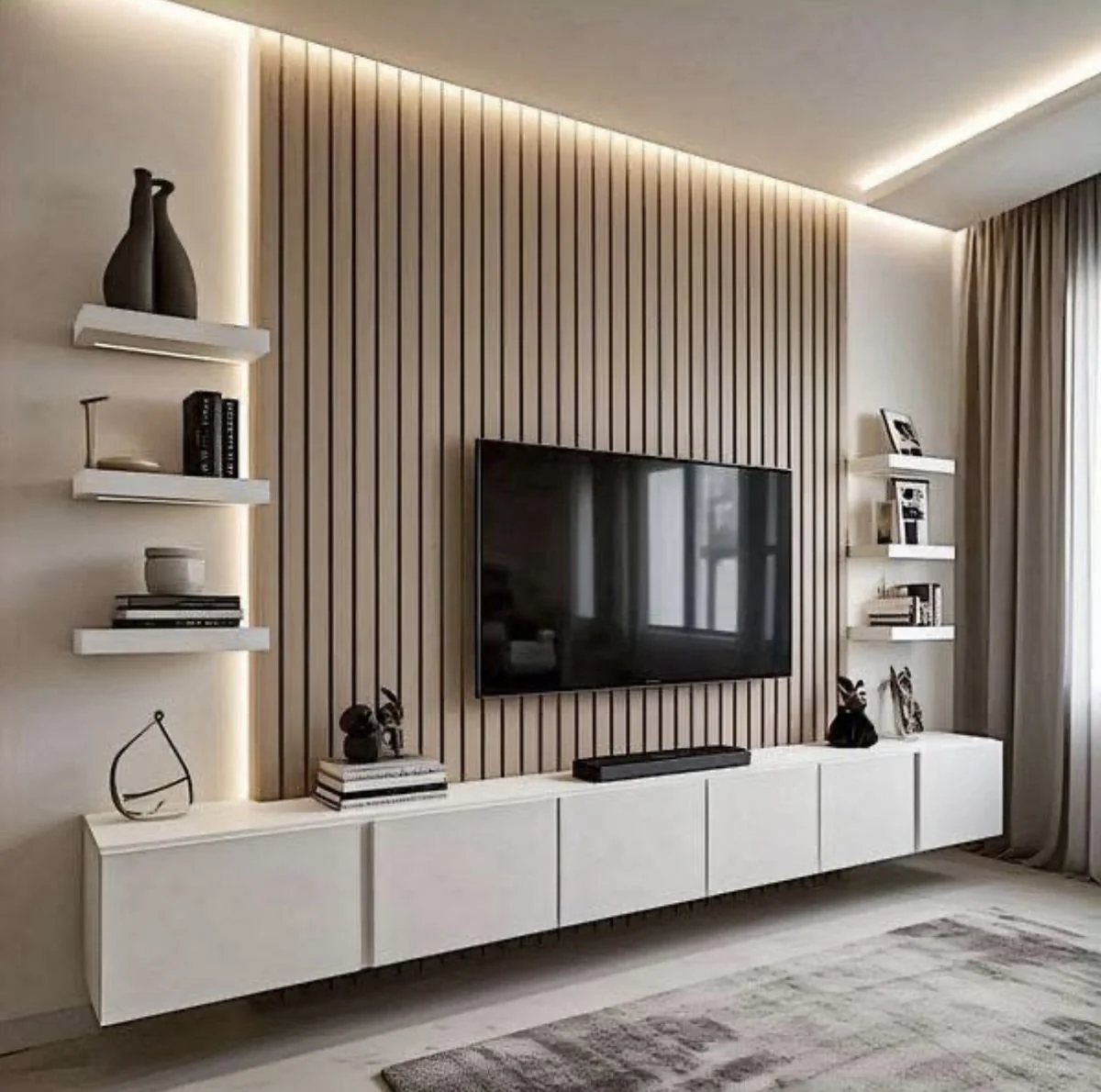 Artisan Craftsman Floating Wall TV Stand, traditional wall-mounted TV unit by TVStands.co.za, South Africa
