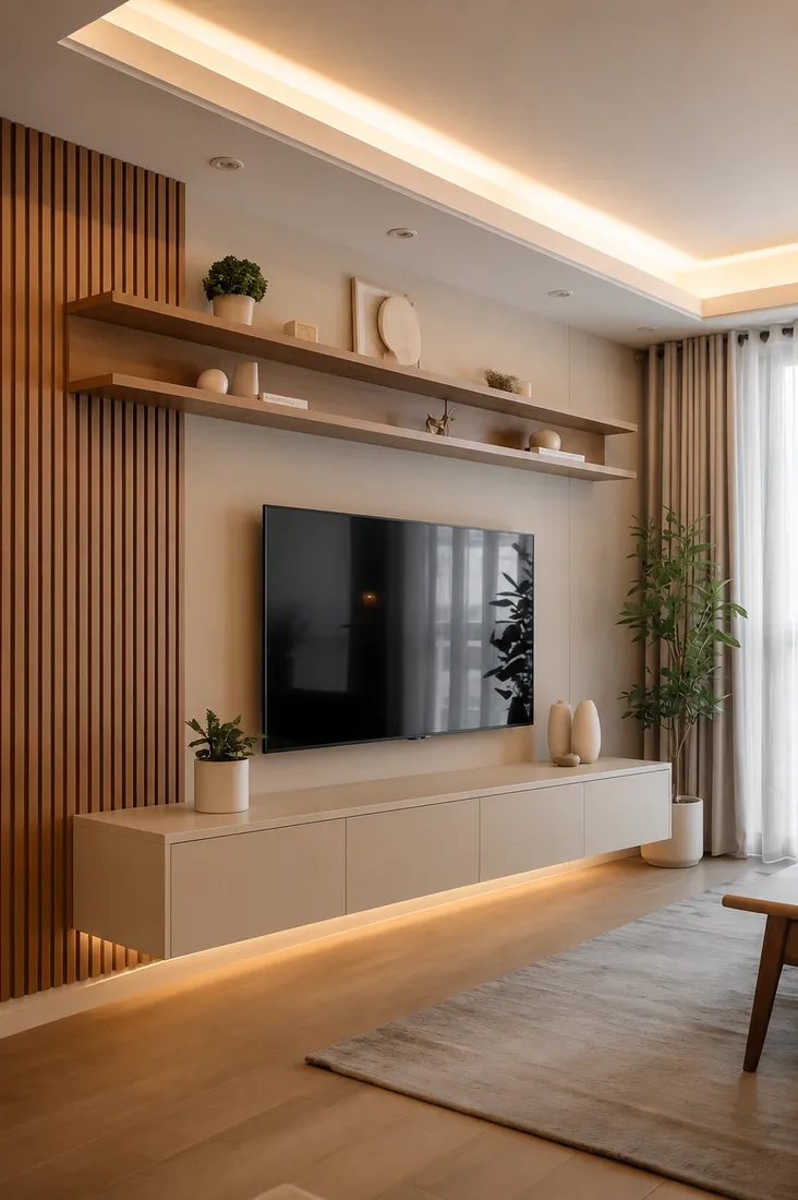 Driftwood Shelf Floating Wall TV Unit, scandinavian wall-mounted TV unit by TVStands.co.za, South Africa