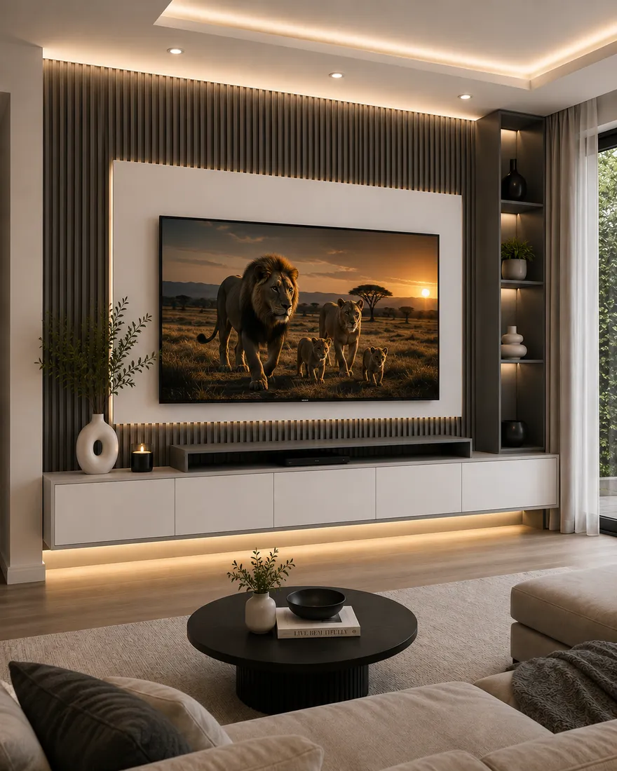 Serengeti Frame Floating Wall TV Unit, contemporary wall-mounted TV unit by TVStands.co.za, South Africa