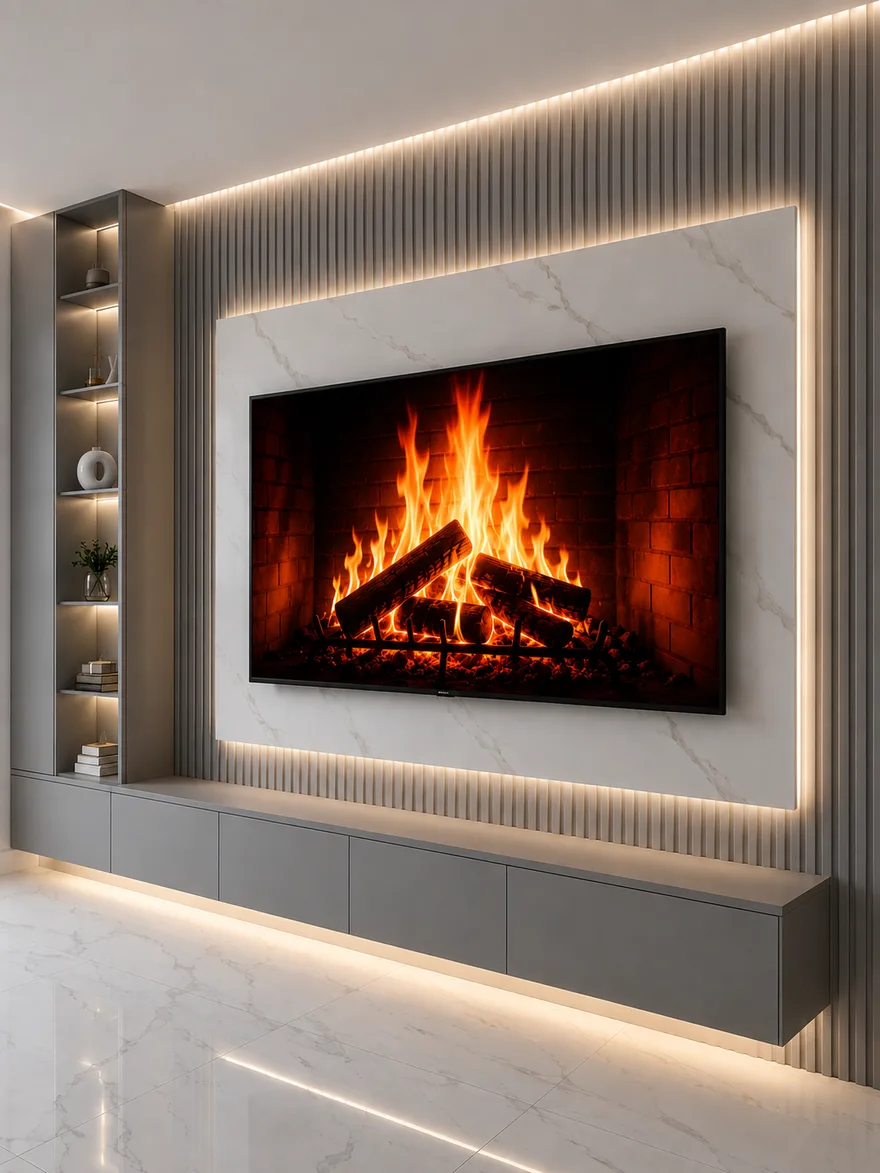 Slate Serene Wall TV Unit, modern wall-mounted TV unit by TVStands.co.za, South Africa